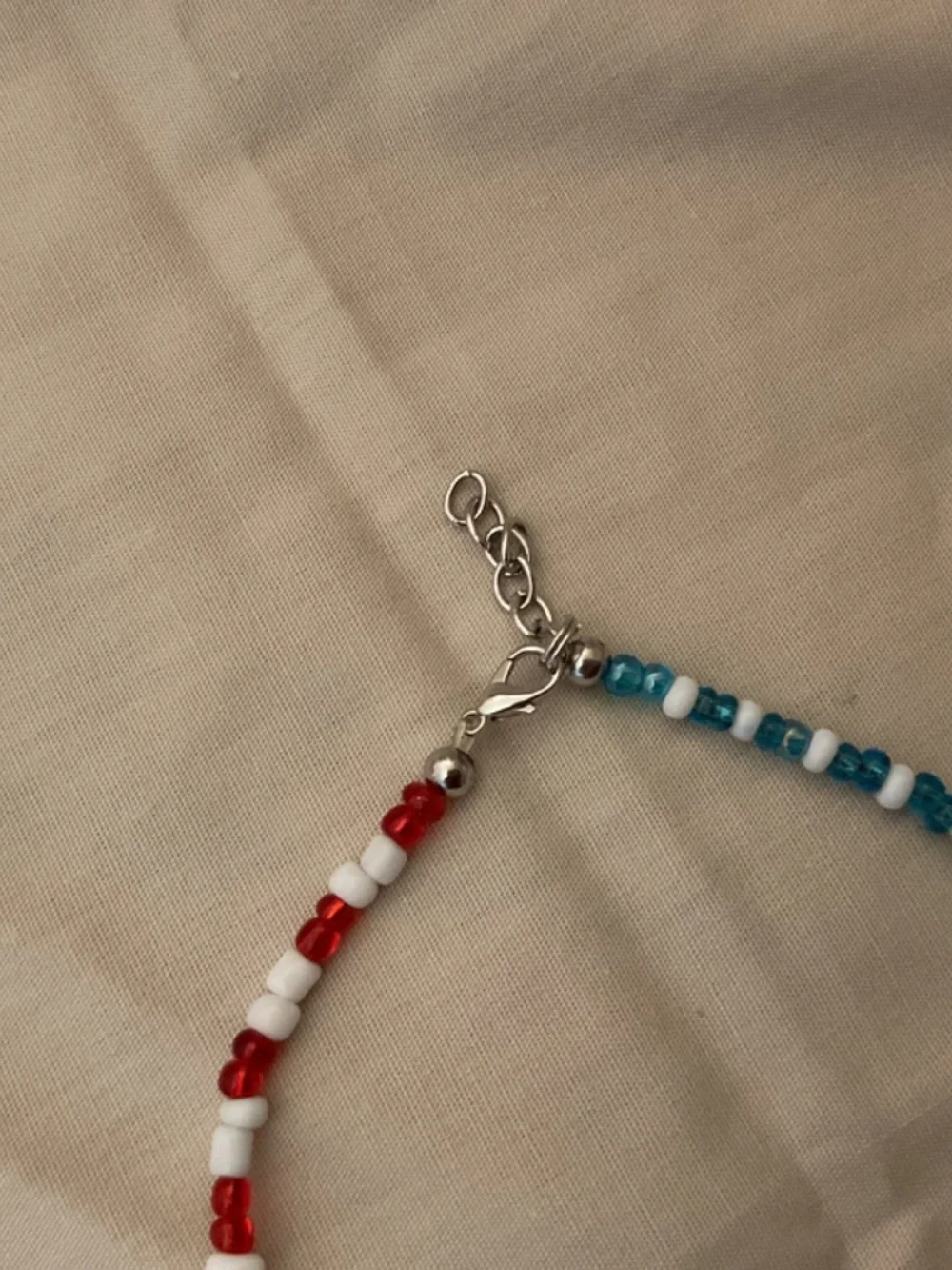 Patriotic beads necklace and bracelet set